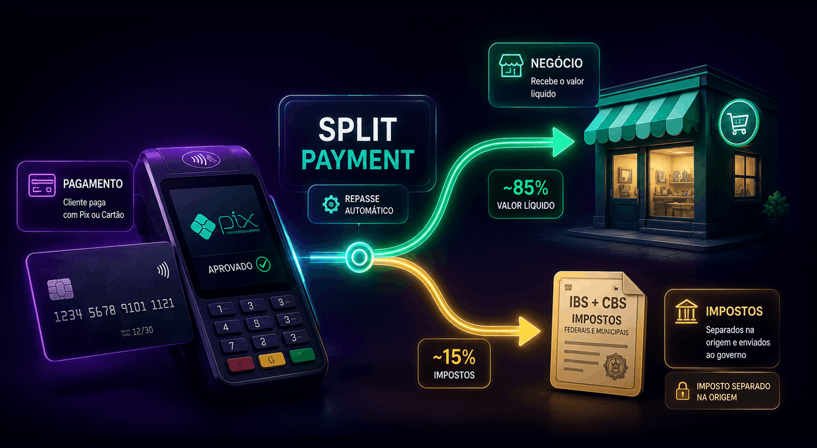 Wesley Assis Web Design 7 Split Payment o imposto será retirado antes de o dinheiro chegar à empresa